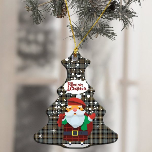 Campbell Argyll Weathered Tartan Christmas Ceramic Ornament - Santa Style Sale