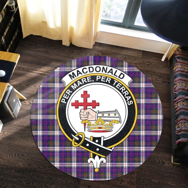 MacDonald Dress Modern Tartan Crest Round Rug on Sale - Image 3