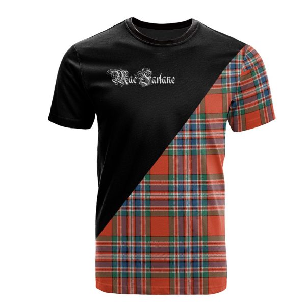 MacFarlane Ancient Tartan - Military T-Shirt Hot on Sale