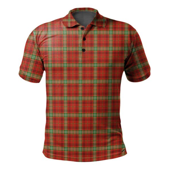 Morrison Red Modern Tartan Polo Shirt For Discount