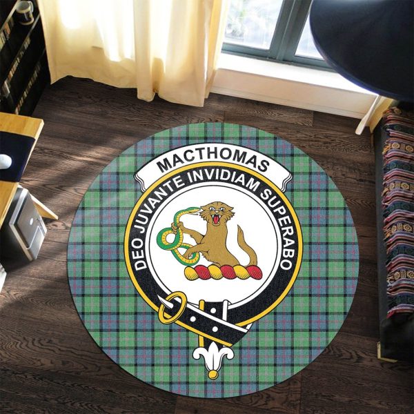 MacThomas Ancient Tartan Crest Round Rug Discount - Image 3