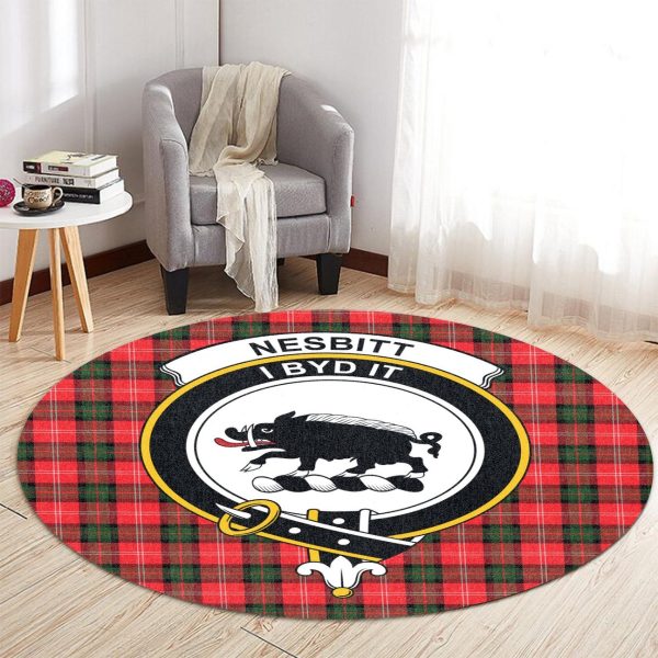 Nesbitt Modern Tartan Crest Round Rug Fashion - Image 2