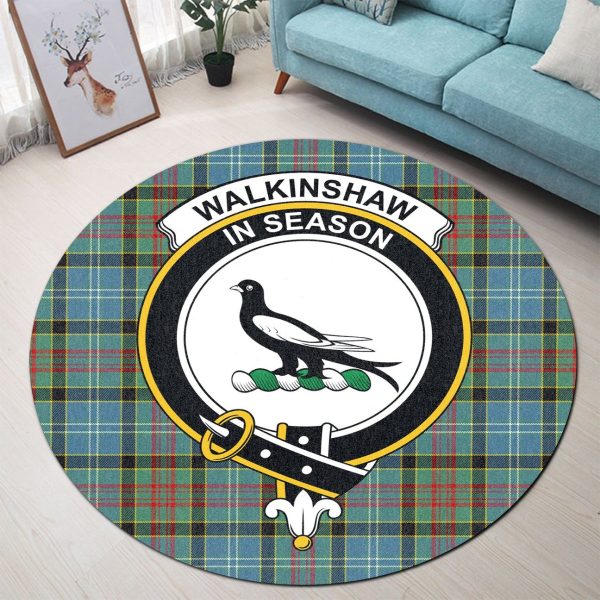 Walkinshaw Tartan Crest Round Rug Online Hot Sale