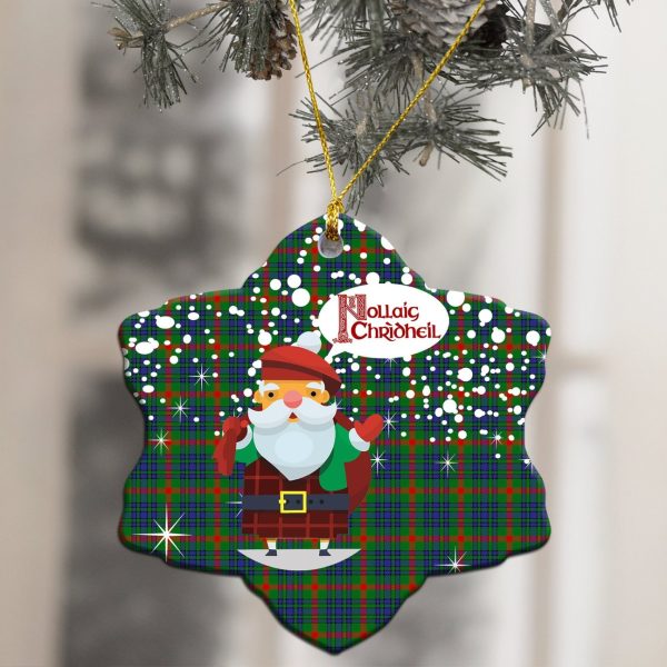Aiton Tartan Christmas Ceramic Ornament - Santa Style Online - Image 2