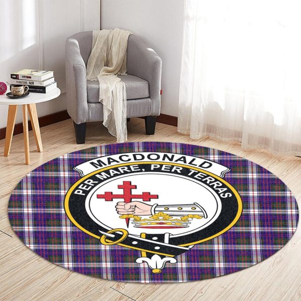 MacDonald Dress Modern Tartan Crest Round Rug on Sale - Image 2