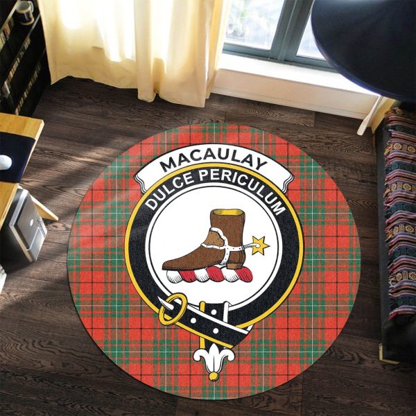 MacAulay Ancient Tartan Crest Round Rug Online Sale - Image 3