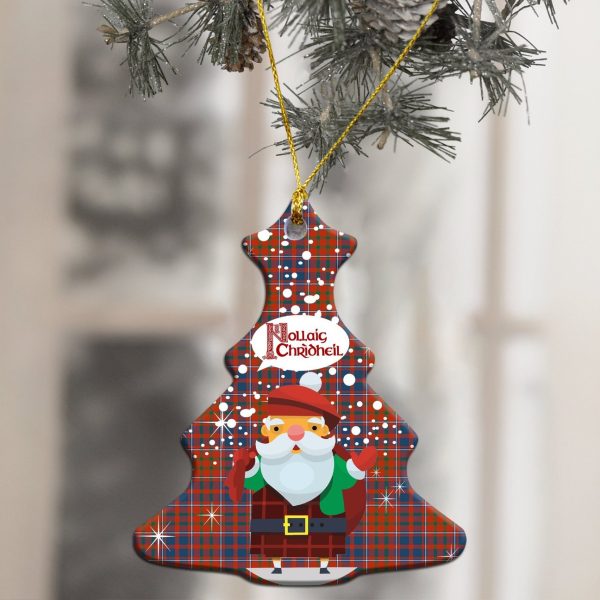 Cameron of Lochiel Ancient Tartan Christmas Ceramic Ornament - Santa Style Hot on Sale
