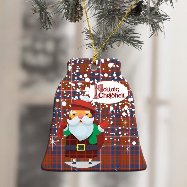 Cameron of Lochiel Ancient Tartan Christmas Ceramic Ornament - Santa Style Hot on Sale - Image 4
