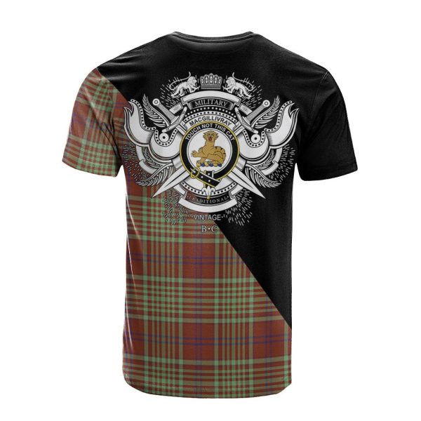 MacGillivray Hunting Ancient Tartan - Military T-Shirt Sale - Image 2
