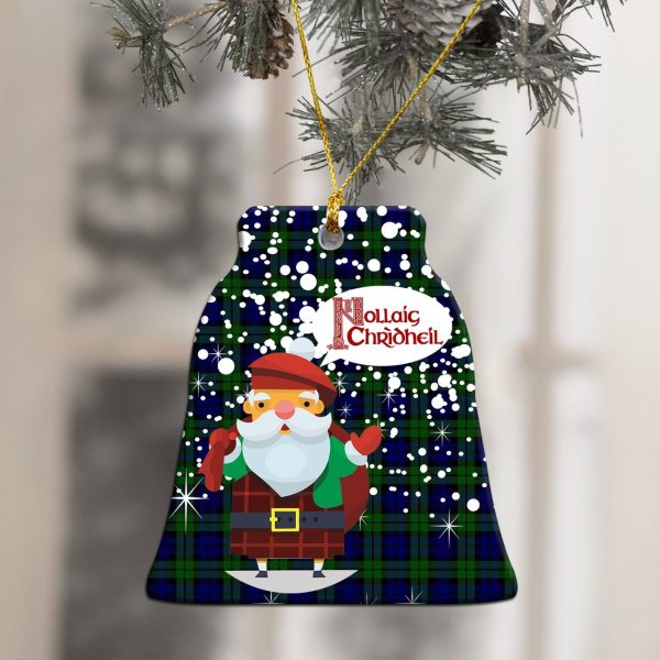 Campbell Modern Tartan Christmas Ceramic Ornament - Santa Style on Sale - Image 4
