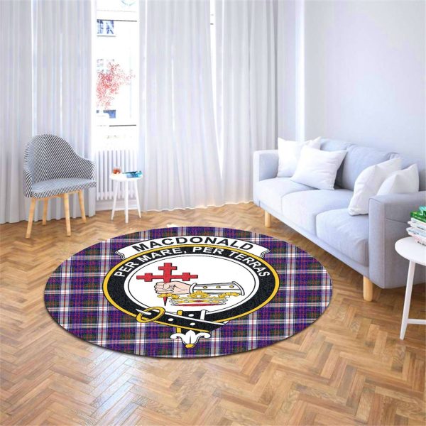 MacDonald Dress Modern Tartan Crest Round Rug on Sale - Image 4