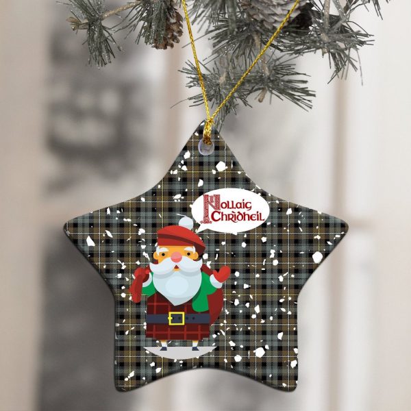 Campbell Argyll Weathered Tartan Christmas Ceramic Ornament - Santa Style Sale - Image 3