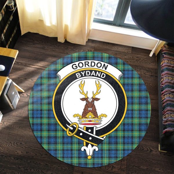 Gordon Ancient Tartan Crest Round Rug Discount - Image 3