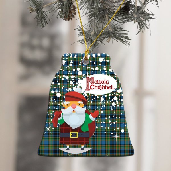 Gillies Ancient Tartan Christmas Ceramic Ornament - Santa Style Cheap - Image 4