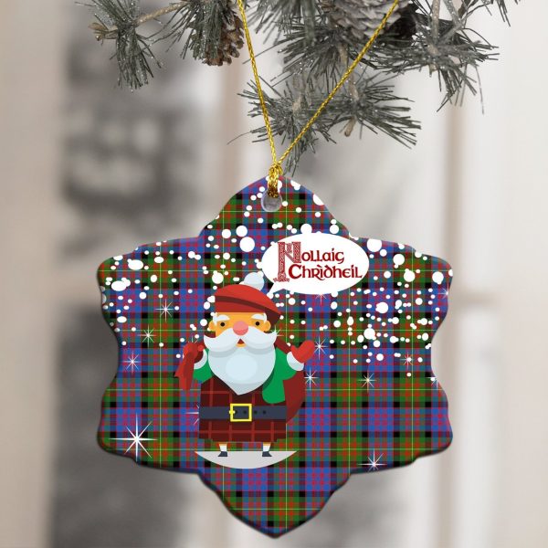 Carnegie Ancient Tartan Christmas Ceramic Ornament - Santa Style For Discount - Image 2