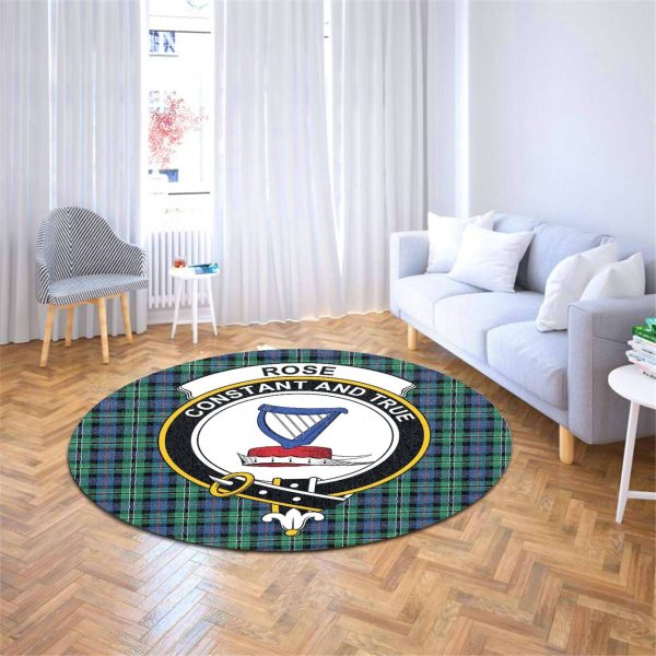 Rose Hunting Ancient Tartan Crest Round Rug Discount - Image 4
