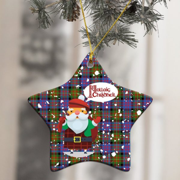 Carnegie Ancient Tartan Christmas Ceramic Ornament - Santa Style For Discount - Image 3
