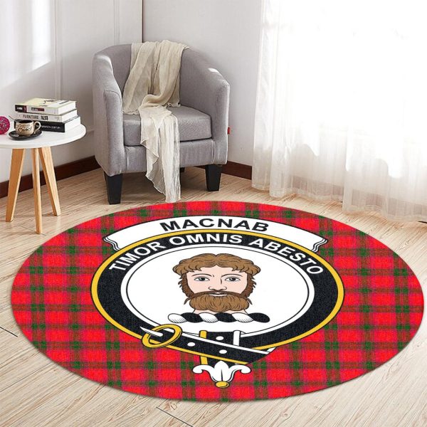 MacNab Modern Tartan Crest Round Rug Fashion - Image 2