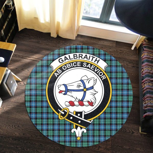 Galbraith Ancient Tartan Crest Round Rug Cheap - Image 3