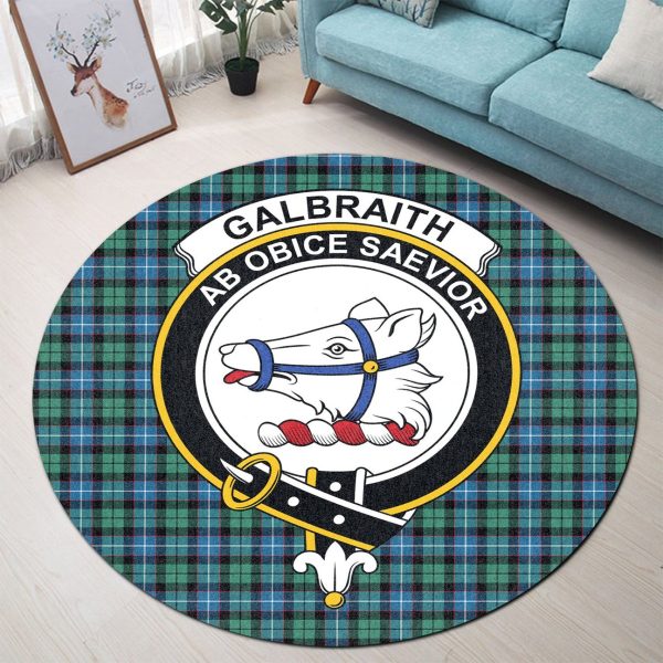Galbraith Ancient Tartan Crest Round Rug Cheap