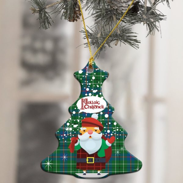 Duncan Ancient Tartan Christmas Ceramic Ornament - Santa Style For Sale