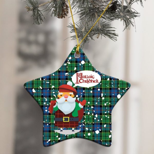 Forsyth Ancient Tartan Christmas Ceramic Ornament - Santa Style Sale - Image 3