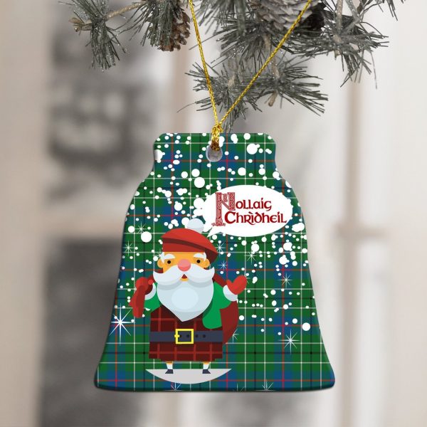 Duncan Ancient Tartan Christmas Ceramic Ornament - Santa Style For Sale - Image 4