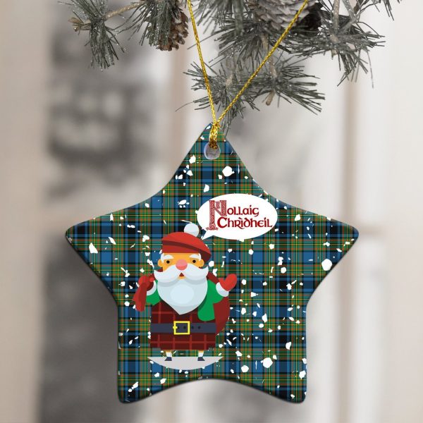 Gillies Ancient Tartan Christmas Ceramic Ornament - Santa Style Cheap - Image 3