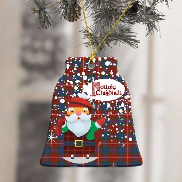 Fraser Ancient Tartan Christmas Ceramic Ornament - Santa Style For Discount - Image 4