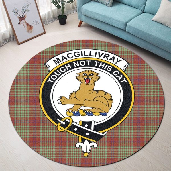 MacGillivray Hunting Ancient Tartan Crest Round Rug Sale