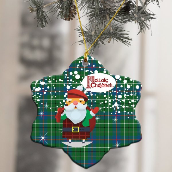 Duncan Ancient Tartan Christmas Ceramic Ornament - Santa Style For Sale - Image 2