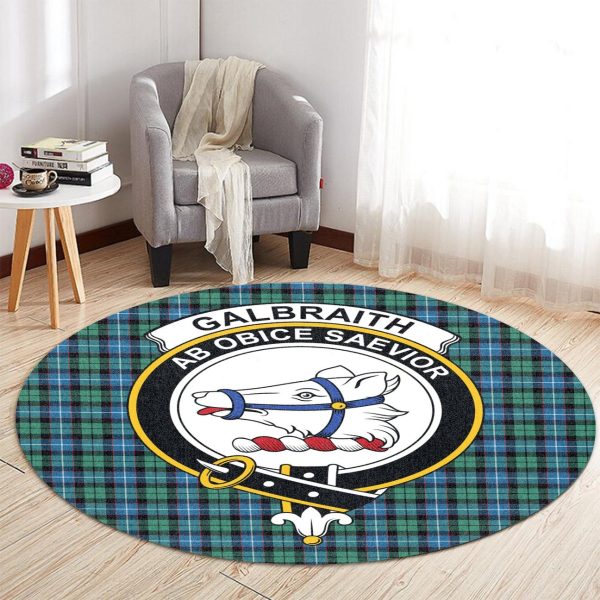 Galbraith Ancient Tartan Crest Round Rug Cheap - Image 2