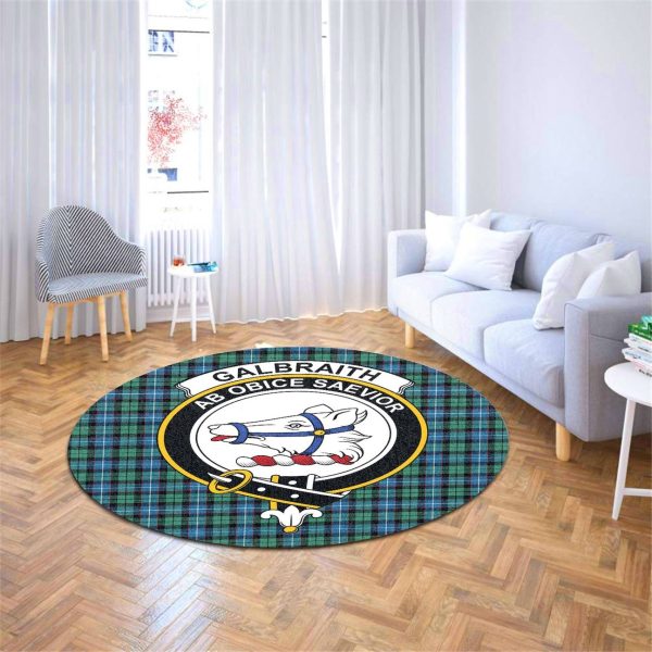 Galbraith Ancient Tartan Crest Round Rug Cheap - Image 4